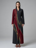 Robe longue Clak Cbon - Élégance et Haute Couture en Volcan 