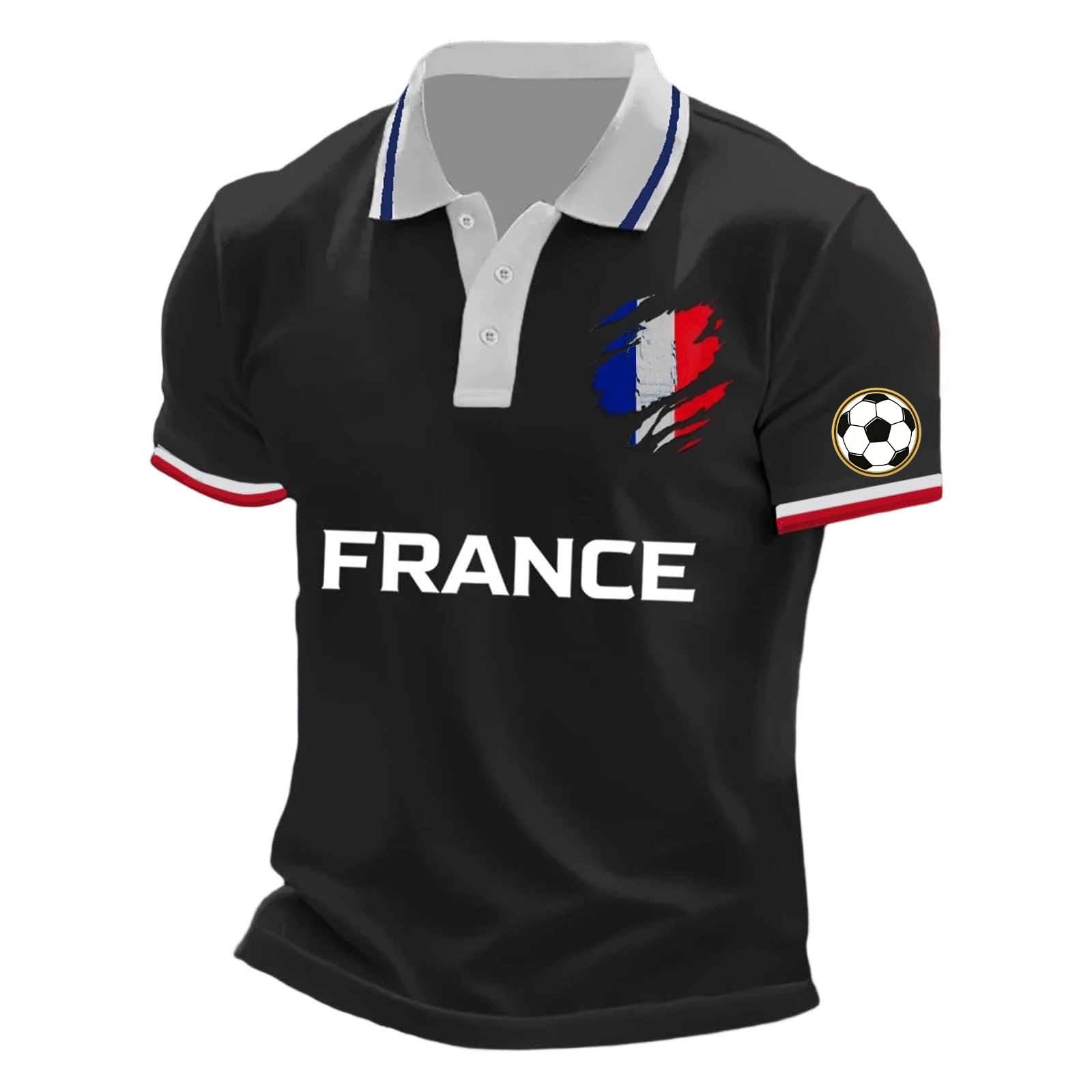 France 2026 Men's Short Sleeve Printed Football Shirt – Summer Supporter Football T-Shirt Music Fashion Streetwear Print for Sports Fans