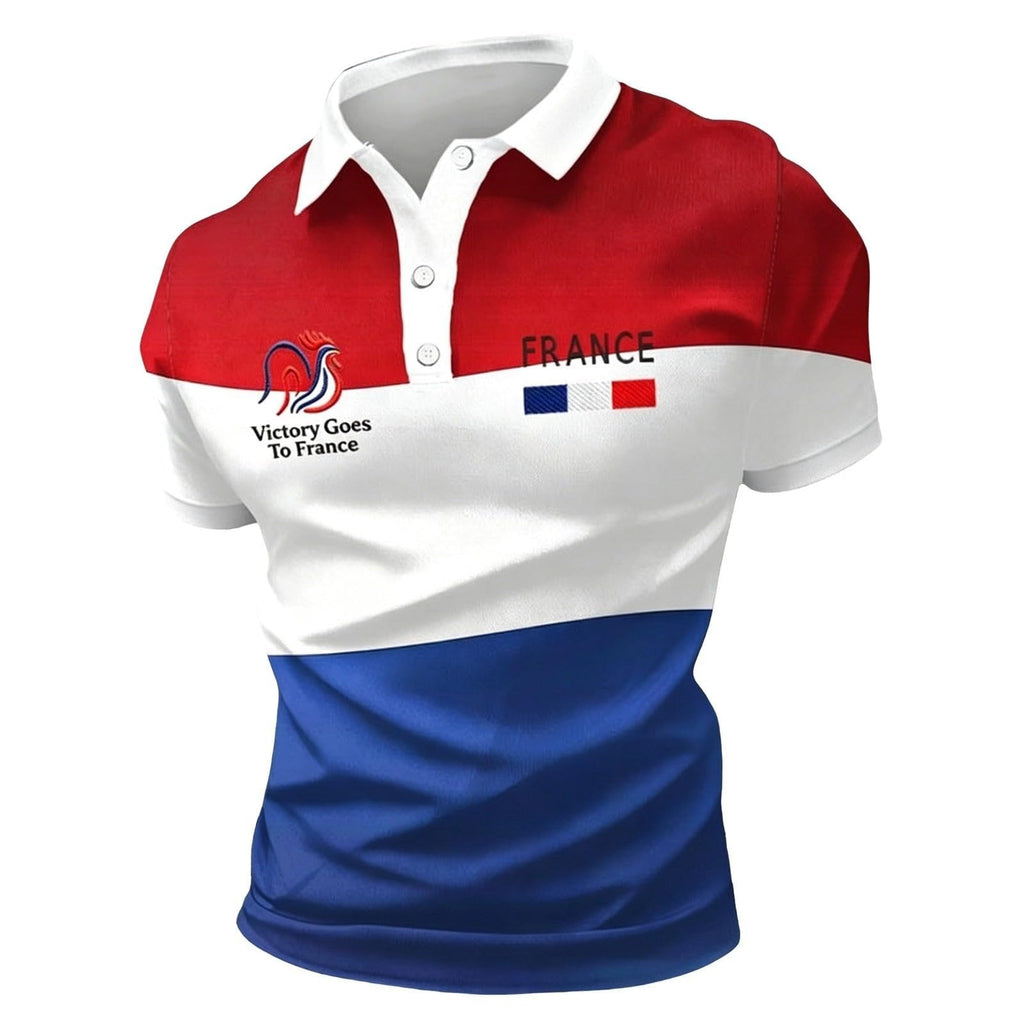 France 2026 Men's Short Sleeve Printed Football Shirt – Summer Supporter Football T-Shirt Music Fashion Streetwear Print for Sports Fans