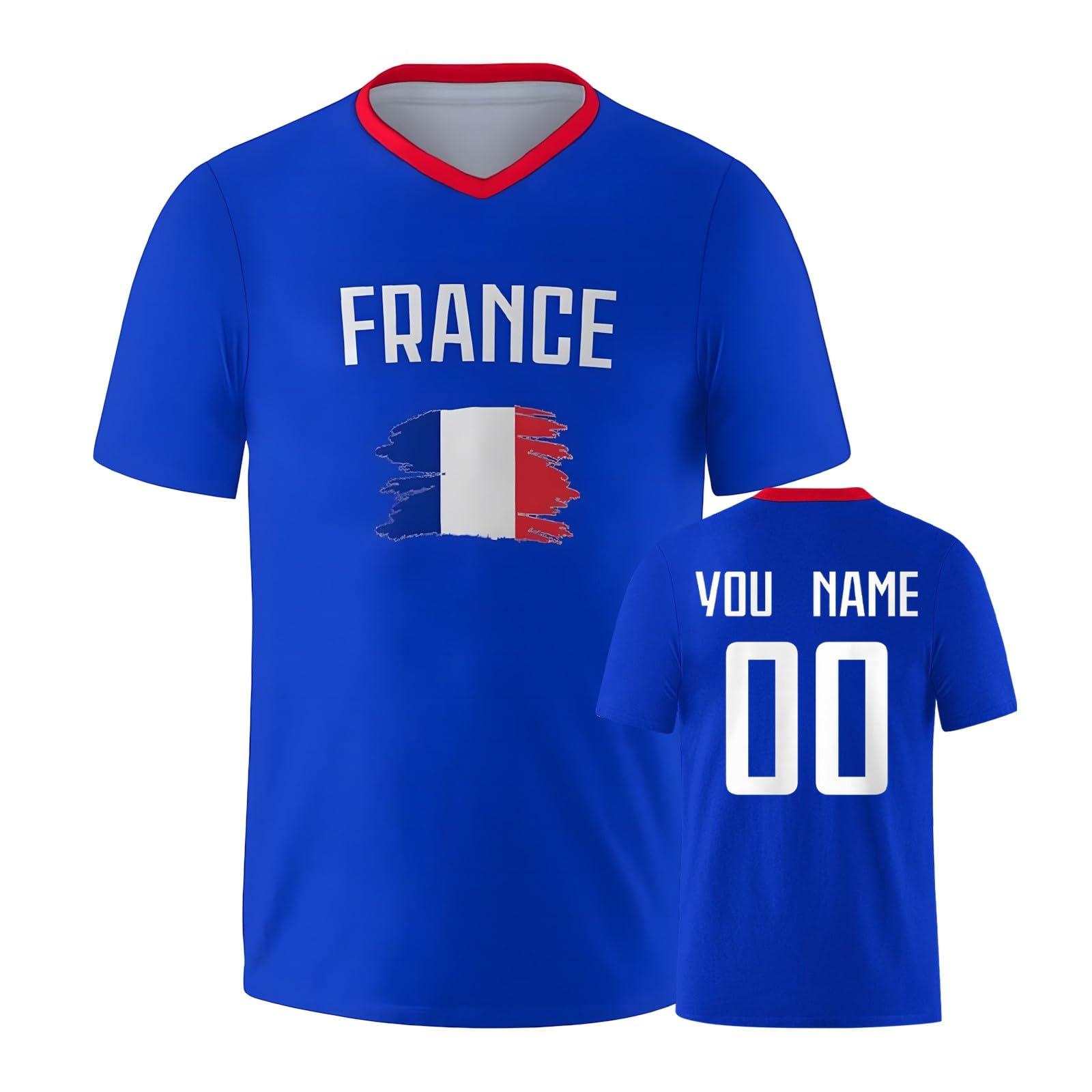 Maillot Foot Enfant Adulte Personnalisé avec Nom Numéro - 2026 Maillot de L'équipe Homme Femme Garçon T-Shirt de Maillots Domicile et Extérieur, Football Shirt, Cadeau de Sport