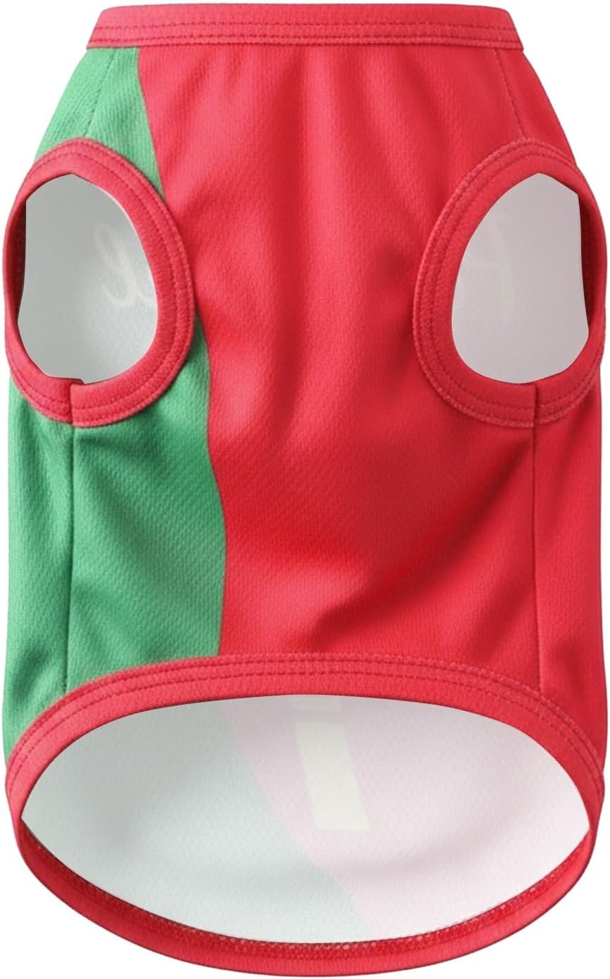 Maillot de Foot pour Chien, Maillot sans Manches à Thème National, Vêtement de Sport Chien T Shirt pour Petit Moyen Grand Chiens, Football Supporters Cats Dogs Pyjama Sportif Compagnie Vêtement
