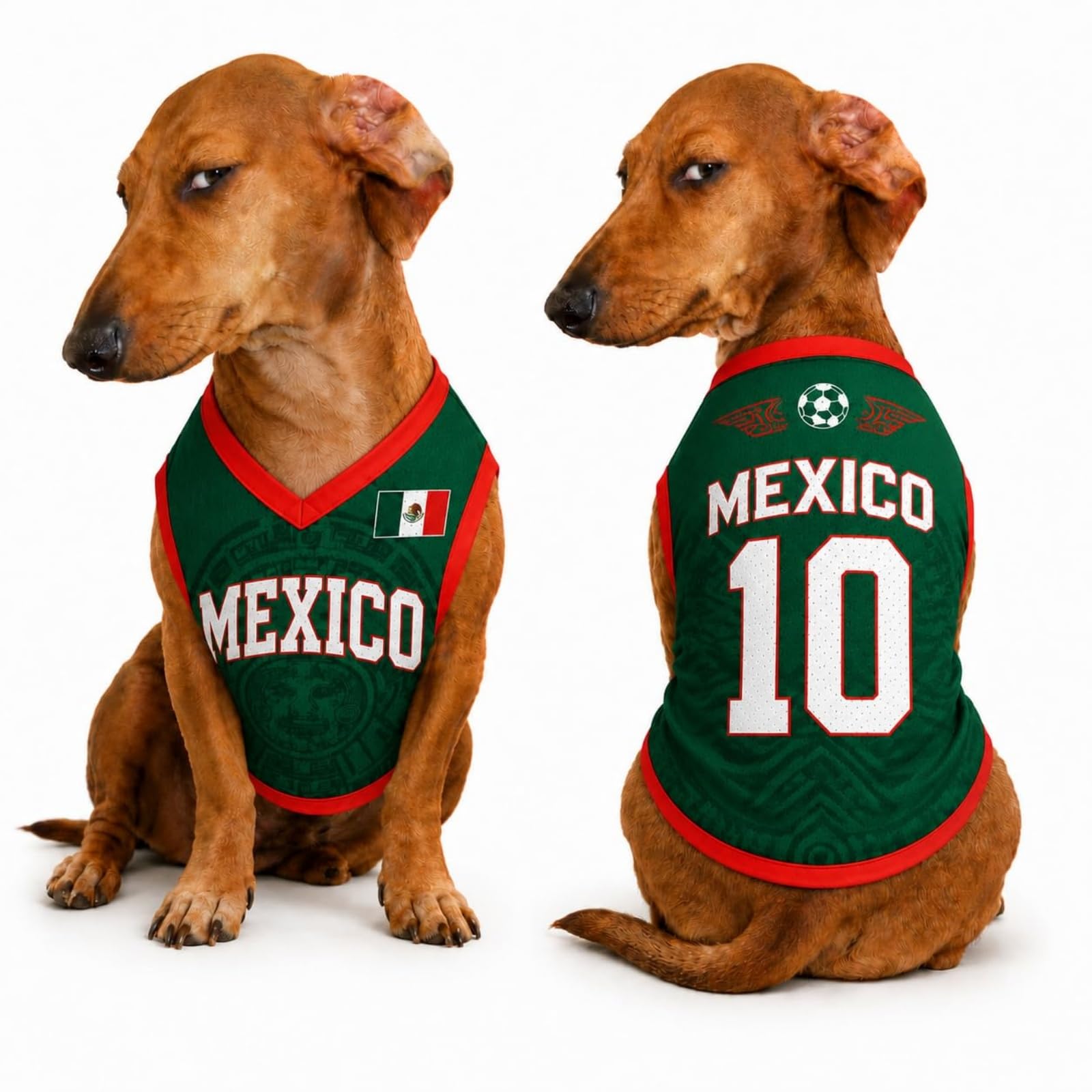 T Shirt Chien Personnalisé Style 2026, Maillot Drapeau Pays avec Nom Numéro, Tissu Mesh Léger Respirant pour Petit Moyen Grand Chien, Cadeau Fan Foot