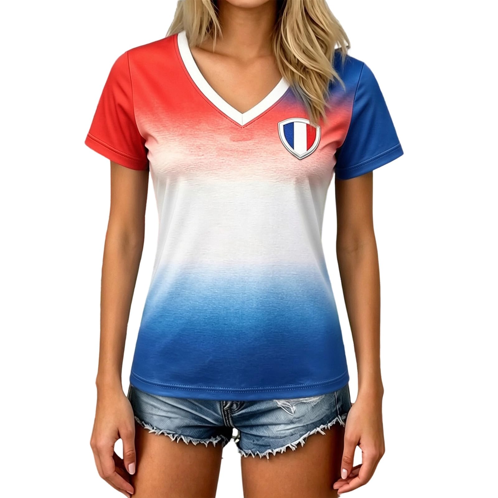 Maillot de Foot Femme 2026 Respirant Été Football T Shirts | Manches Courtes, Col en V, Sport Vêtements, Cadeau de Fans - Image 49