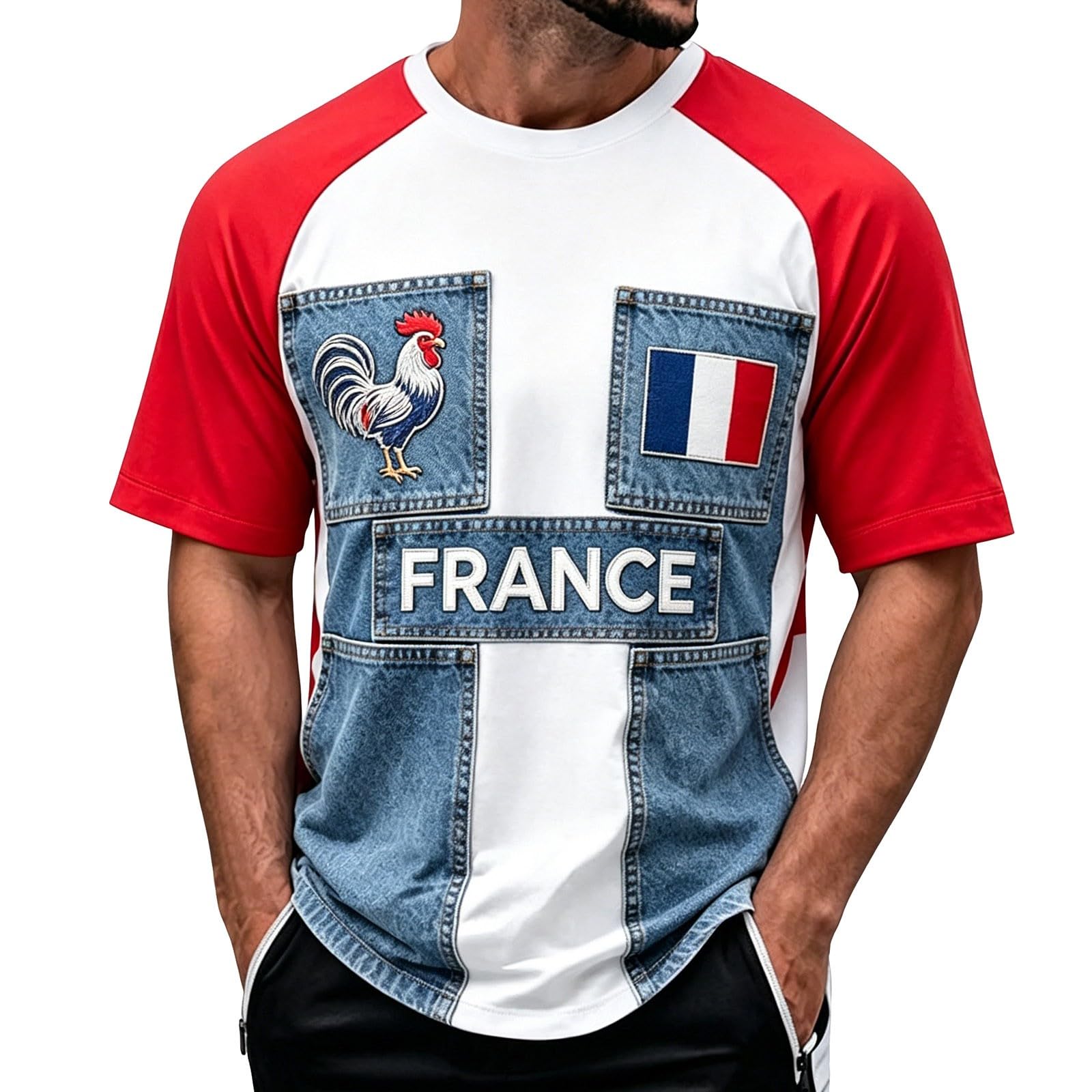 Men's 2026 Football Jersey - breathable fan sports t-shirt, blue and white, image 64 of 94