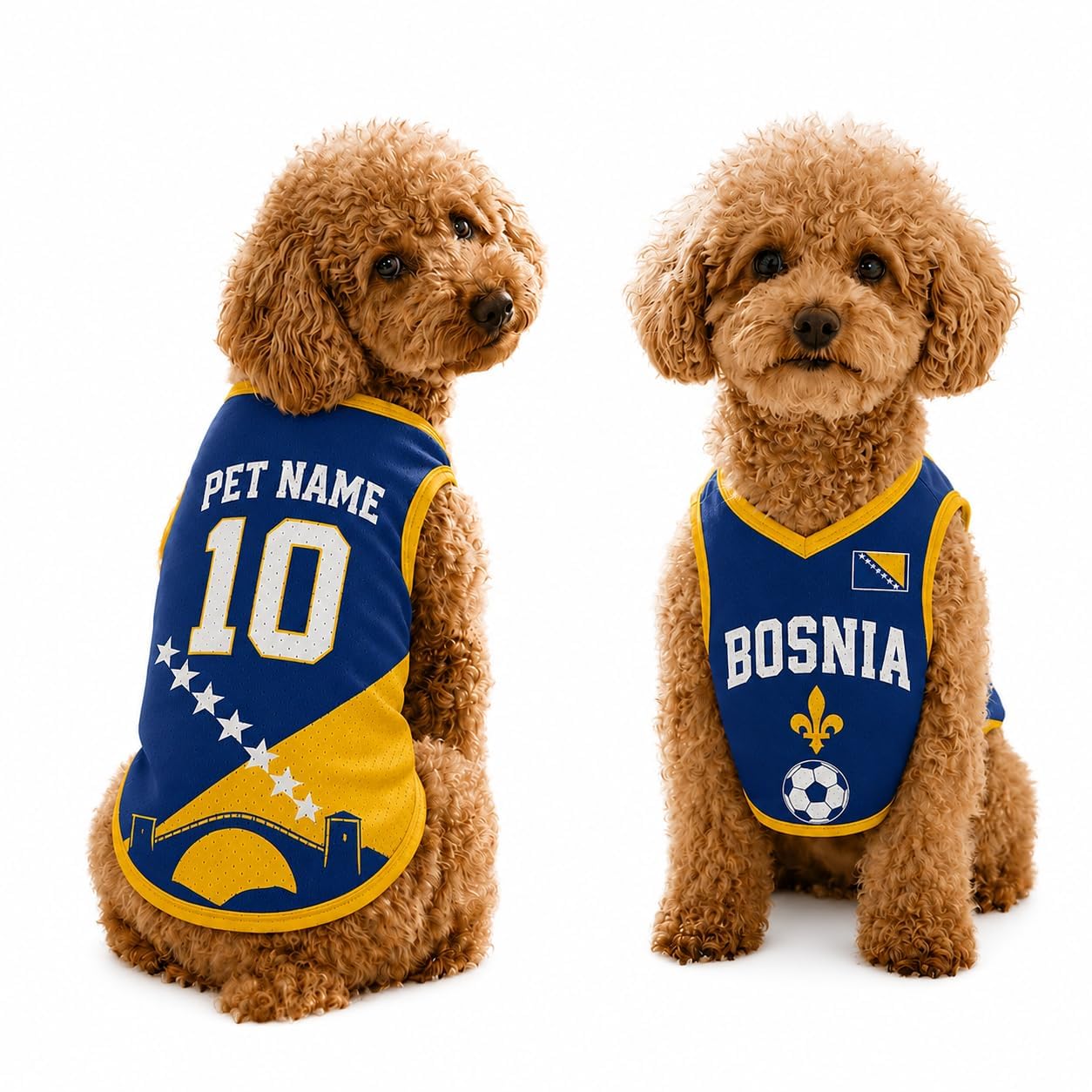 T Shirt Chien Personnalisé Style 2026, Maillot Drapeau Pays avec Nom Numéro, Tissu Mesh Léger Respirant pour Petit Moyen Grand Chien, Cadeau Fan Foot