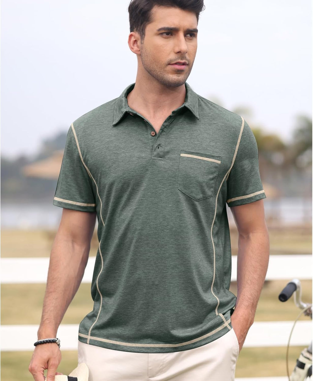 Men's Short Sleeve Polo Shirt Summer Golf Tee Shirt Sport Regular Fit Casual T-Shirts M-3XL