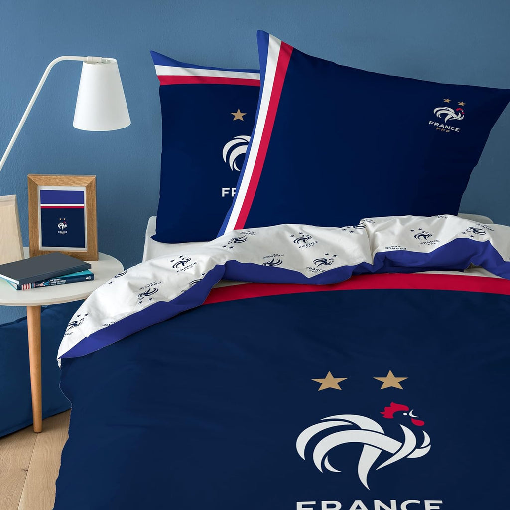 FFF 047723 Duvet Cover + 2 Pillowcases 240 x 220 + 2 x 63 x 63 cm, Blue, 2 x 63 x 63 cm