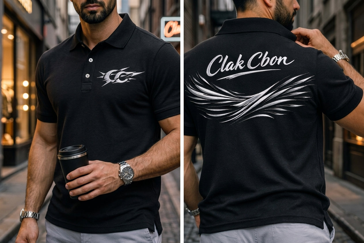 Polo Haute Couture Clak Cbon - Élégance en Lave et Or