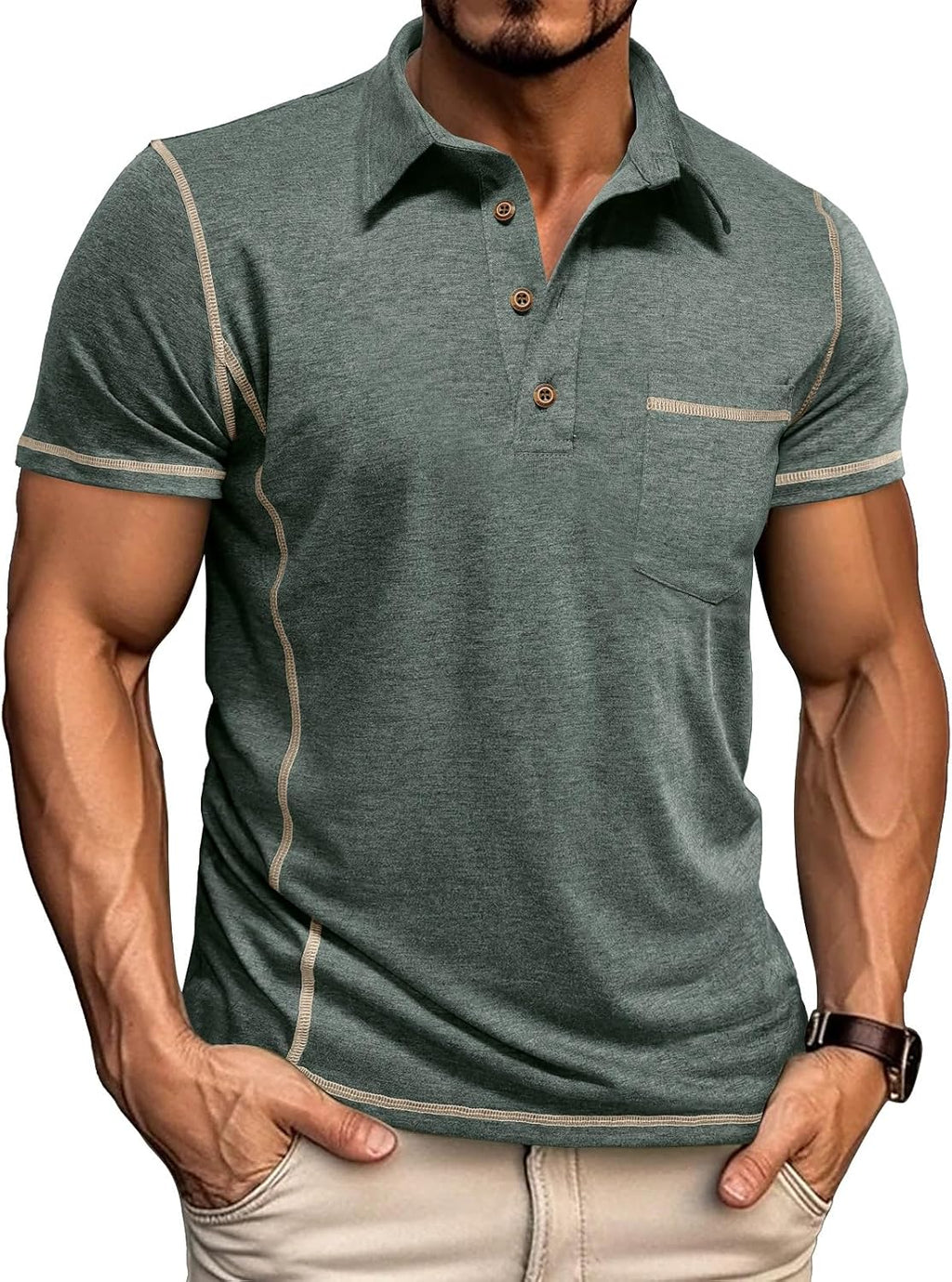 Men's Short Sleeve Polo Shirt Summer Golf Tee Shirt Sport Regular Fit Casual T-Shirts M-3XL