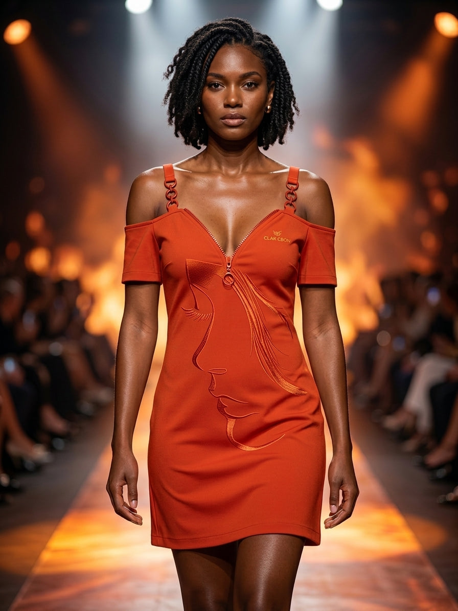 Robe Grande Taille Clak Cbon : Couture Élégante XL-5XL