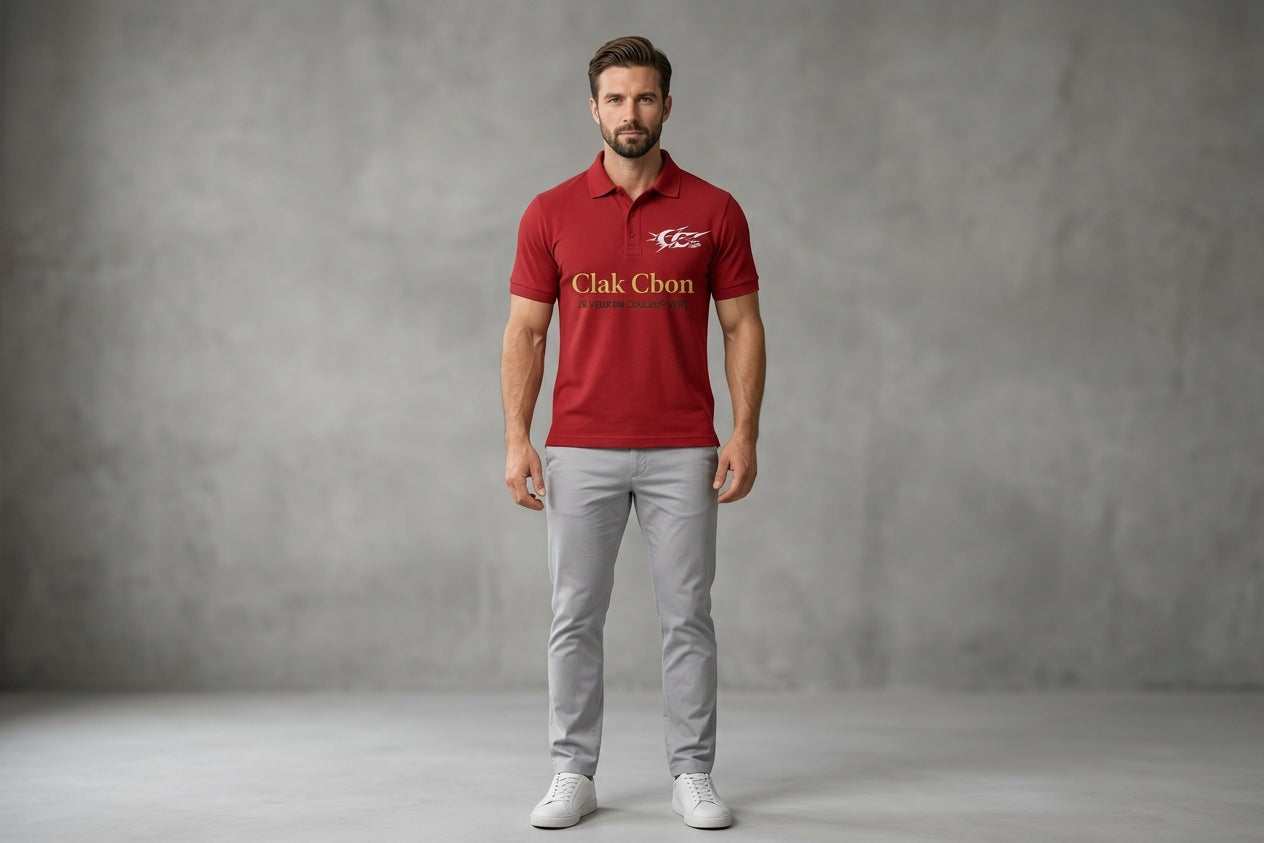 Polo Vert Élégant | Clak Cbon Haute Couture
